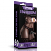 Женский темнокожий страпон Easy Strapon Set 7 Inch - 18 см. - Lovetoy - купить с доставкой в Черкесске