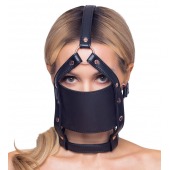 Черный намордник с кляпом-шаром Head Harness With A Gag - Orion - купить с доставкой в Черкесске