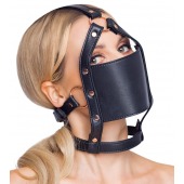 Черный намордник с кляпом-шаром Head Harness With A Gag - Orion - купить с доставкой в Черкесске
