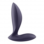 Фиолетовый анальный вибростимулятор Power Plug - Satisfyer - в Черкесске купить с доставкой