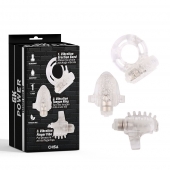 Набор из 3 прозрачных эрекционных колец с вибрацией Teasers Ring Kit - Chisa - в Черкесске купить с доставкой