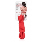Красная хлопковая веревка для связывания - 3 м. - Lux Fetish - купить с доставкой в Черкесске