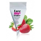 Съедобное согревающее массажное масло Love Me Tender Strawberry с ароматом клубники - 10 мл. - Love to Love - купить с доставкой в Черкесске