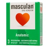 Презервативы анатомической формы Masculan Anatomic - 3 шт. - Masculan - купить с доставкой в Черкесске