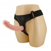 Гладкий фаллоимитатор с крупной головкой на ремешках - 19,7 см. - Baile - купить с доставкой в Черкесске