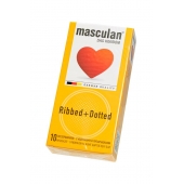 Презервативы с колечками и пупырышками Masculan Ribbed+Dotted - 10 шт. - Masculan - купить с доставкой в Черкесске