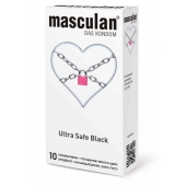 Ультрапрочные презервативы Masculan Ultra Safe Black - 10 шт. - Masculan - купить с доставкой в Черкесске