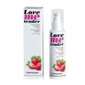Съедобное согревающее массажное масло Love Me Tender Strawberry с ароматом клубники - 100 мл. - Love to Love - купить с доставкой в Черкесске