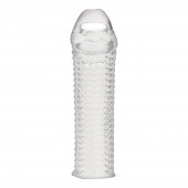 Текстурированная насадка на пенис Clear Textured Penis Enhancing Sleeve Extension - 16,5 см. - BlueLine - в Черкесске купить с доставкой