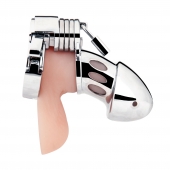 Клетка на пенис из металла Obedience Cock Cage - BlueLine - купить с доставкой в Черкесске