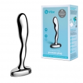 Стальной стимулятор простаты Stainless Steel Prostate Plug - 11,5 см. - b-Vibe - в Черкесске купить с доставкой