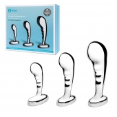 Набор из 3 стальных стимуляторов простаты Stainless Steel P-spot Training Set - b-Vibe - в Черкесске купить с доставкой
