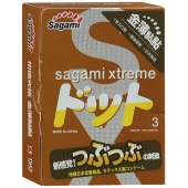 Презервативы Sagami Xtreme FEEL UP с точечной текстурой и линиями прилегания - 3 шт. - Sagami - купить с доставкой в Черкесске