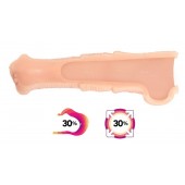 Телесная фантазийная насадка на член Cock Sleeve Size M - KOKOS - в Черкесске купить с доставкой