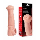 Телесная фантазийная насадка на член Cock Sleeve Size L - KOKOS - в Черкесске купить с доставкой