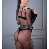 Черный кожаный пояс Sex Game - БДСМ Арсенал - купить с доставкой в Черкесске