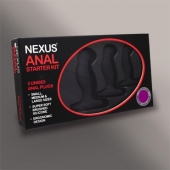 Набор из 3 массажеров простаты чёрного цвета NEXUS ANAL STARTER KIT - Nexus Range - в Черкесске купить с доставкой