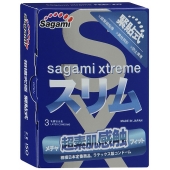 Розовые презервативы Sagami Xtreme FEEL FIT 3D - 3 шт. - Sagami - купить с доставкой в Черкесске