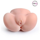 Реалистичный мастурбатор с двумя функциональными отверстиями - Erowoman-Eroman - в Черкесске купить с доставкой