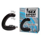 Чёрный массажёр простаты серии Sex Expert - Sex Expert - в Черкесске купить с доставкой