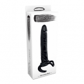 Чёрная насадка-фаллос для двойного проникновения INFLATABLE DILDO SLIM DONG  - 13,5 см. - Toyz4lovers - в Черкесске купить с доставкой