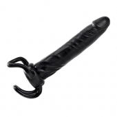 Чёрная насадка-фаллос для двойного проникновения INFLATABLE DILDO SLIM DONG  - 13,5 см. - Toyz4lovers - в Черкесске купить с доставкой