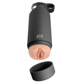 Серый мастурбатор в виде бутылки F*ck Flask - Pipedream - в Черкесске купить с доставкой