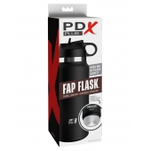 Черный мастурбатор в виде бутылки Fap Flask - Pipedream - в Черкесске купить с доставкой