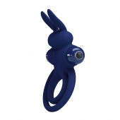 Синее эрекционное кольцо с вибростимуляцией клитора Powerful Ring - Baile - в Черкесске купить с доставкой