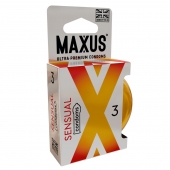 Презервативы анатомической формы Maxus Sensual - 3 шт. - Maxus - купить с доставкой в Черкесске