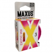 Ароматизированные презервативы Maxus Exotic Mix - 3 шт. - Maxus - купить с доставкой в Черкесске