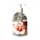 Лубрикант на водной снове Love Protection Strawberry с ароматом клубники - 300 мл. - Lola Games - купить с доставкой в Черкесске