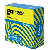 Классические презервативы с обильной смазкой Ganzo Classic - 3 шт. - Ganzo - купить с доставкой в Черкесске