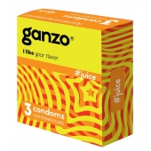 Ароматизированные презервативы Ganzo Juice - 3 шт. - Ganzo - купить с доставкой в Черкесске