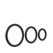 Набор из 3 чёрных колец различного диаметра - Baile - в Черкесске купить с доставкой