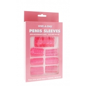 Набор из 7 розовых насадок на пенис ONE-A-DAY PENIS SLEEVES PINK - Seven Creations - в Черкесске купить с доставкой