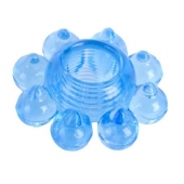 Голубая гелевая насадка-цветок - Toyfa Basic - в Черкесске купить с доставкой