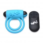 Голубое эрекционное виброкольцо 28X Remote Control Vibrating Cock Ring   Bullet - XR Brands - в Черкесске купить с доставкой