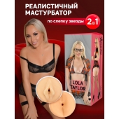Двусторонний мастурбатор Lola Taylor - 22 см. - ФлешНаш - в Черкесске купить с доставкой