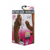 Коричневая насадка на пенис Wolftooth Sleeve - 13 см. - Baile - в Черкесске купить с доставкой