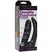 Черная насадка-фаллоимитатор для двойной стимуляции Double Penetrator - 16 см. - Doc Johnson - купить с доставкой в Черкесске