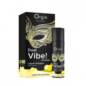 Съедобный жидкий вибратор Dual Vibe! со вкусом лимонного джина с тоником - 15 мл. - ORGIE - купить с доставкой в Черкесске