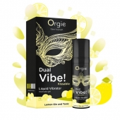 Съедобный жидкий вибратор Dual Vibe! со вкусом лимонного джина с тоником - 15 мл. - ORGIE - купить с доставкой в Черкесске