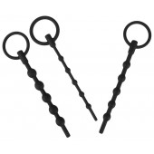 Набор из 3 черных силиконовых уретральных стимуляторов Training Set - Orion - купить с доставкой в Черкесске