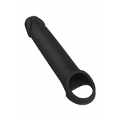 Черная насадка-удлинитель с вибрацией Vibrating Extender With Remote - Dream Toys - в Черкесске купить с доставкой