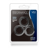 Набор из 3 черных эрекционных колец Black Small Penis Rings - Blush Novelties - в Черкесске купить с доставкой