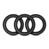 Набор из 3 черных эрекционных колец Black Small Penis Rings - Blush Novelties - в Черкесске купить с доставкой