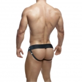 Телесный фаллопротез на черных эластичных ремнях 7 Inch Hollow Strap On - 17 см. - Blush Novelties - купить с доставкой в Черкесске
