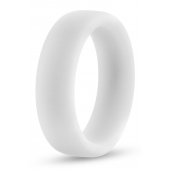 Белое люминесцентное эрекционное кольцо Silicone Glo Cock Ring - Blush Novelties - в Черкесске купить с доставкой