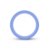 Голубое люминесцентное кольцо Silicone Glo Cock Ring - Blush Novelties - в Черкесске купить с доставкой